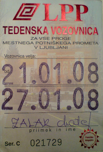 Tedenska vozovnica LPP